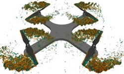 Aerodynamics Simulation of Quadrotor to predict interactoin among propellers